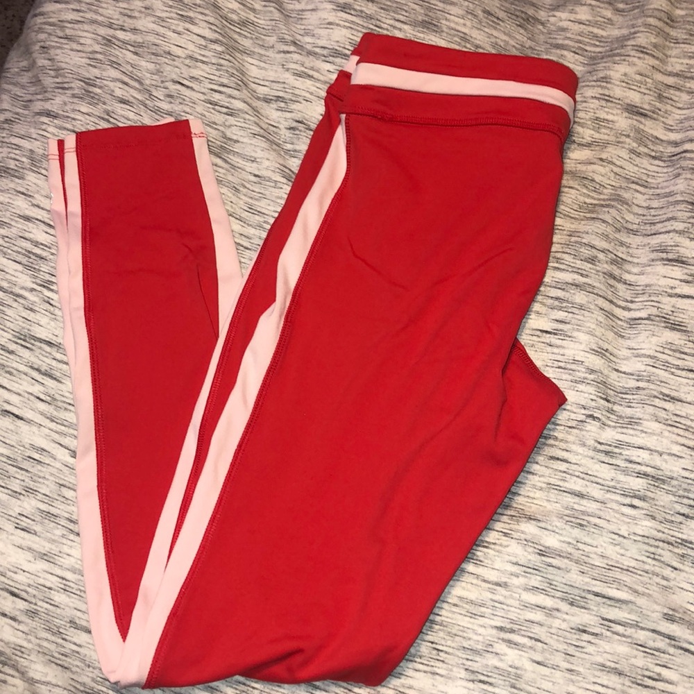 Red leggings